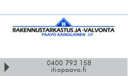 Rakennustarkastus ja -valvonta Paavo Kainulainen Oy logo